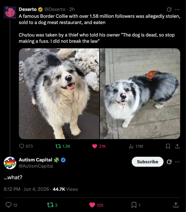 Dexerto tweet about Chutou